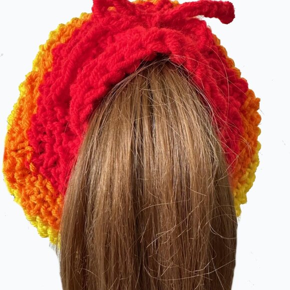 Gay Pride, LGBT Knit Ponytail Hat or Messy Bun Hat, Hair Sleeve and Earmuff Pads - Picture 4 of 5